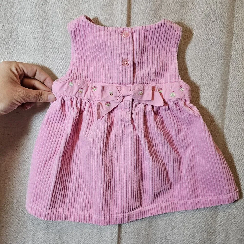 Gymboree Baby Girl 6m 12m Sweets For The Sweet 2005 Pink Corduroy Jumper Bloomer